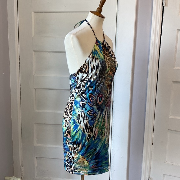 NWT Fashion Nova Paparazzi Please Halter Mini Dress, Size L - Picture 14 of 17